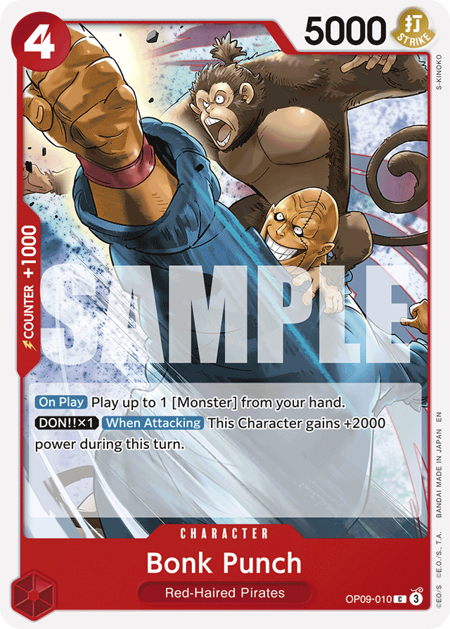 Bonk Punch - OP09-010 - Common (Reprint) - Emperors In The New World