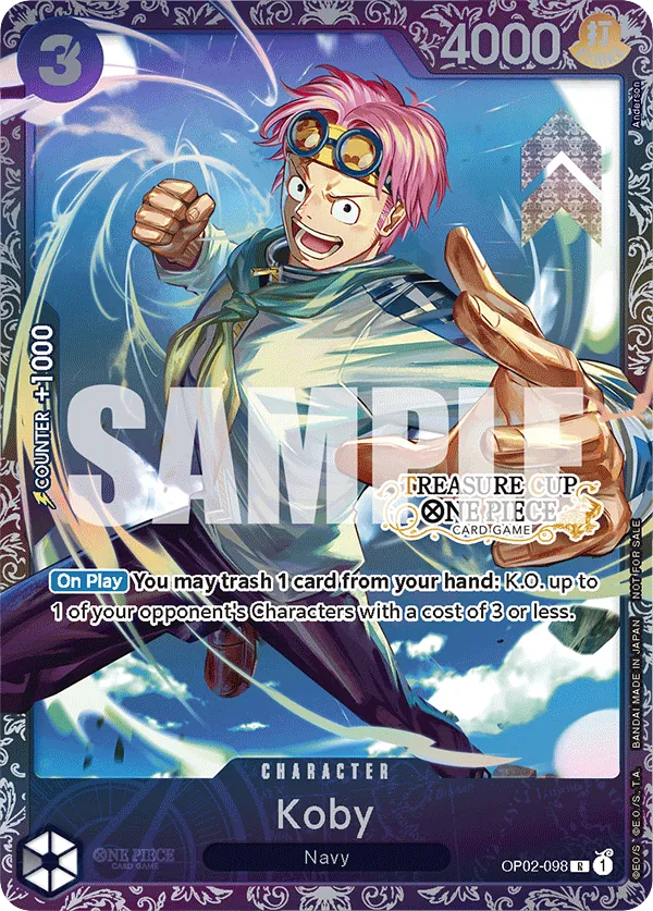 Koby - OP02-098 - Rare (Treasure Cup Stamp) - Paramount War
