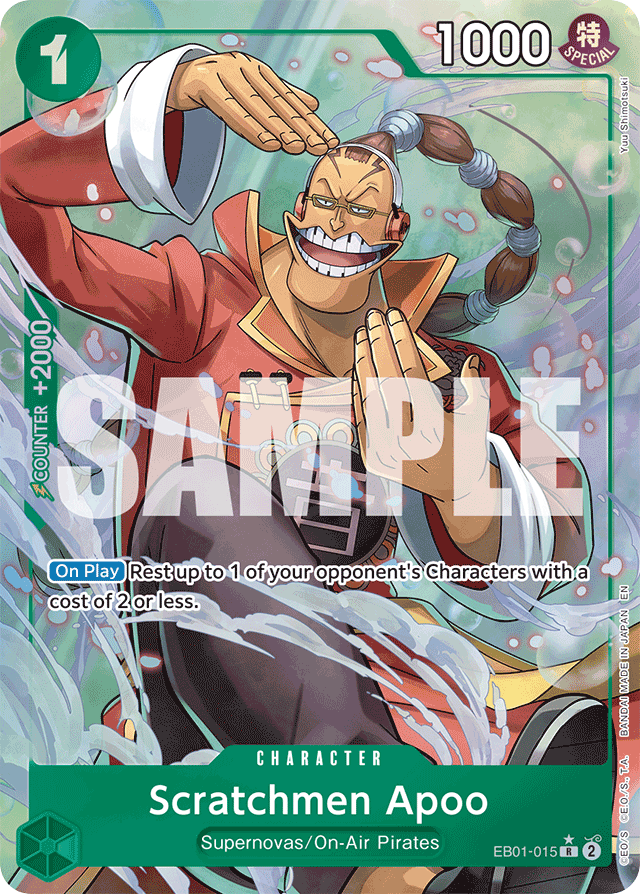 Scratchmen Apoo - EB01-015 - Rare (Alternate Art) - Memorial Collection
