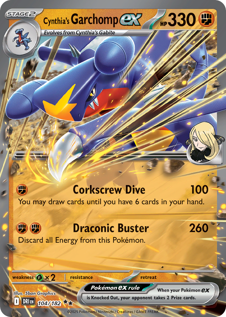 Cynthia's Garchomp ex - 104/182 - Destined Rivals