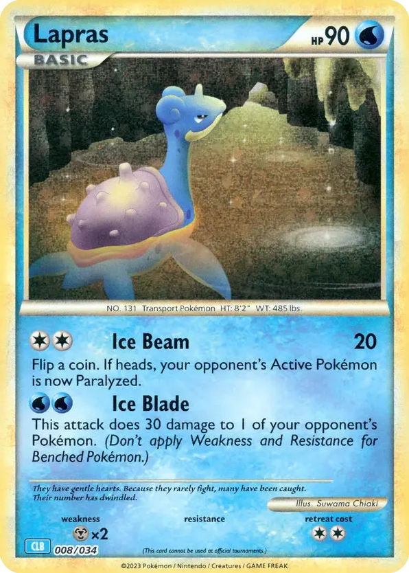 Lapras - 08/34 - Pokémon TCG Classic - Blastoise