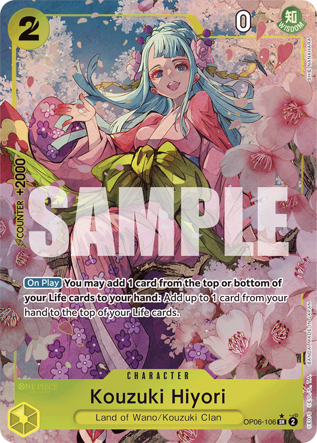 Kouzuki Hiyori - OP06-106 - Super Rare (Premium Alt Art) - Wings of the Captain