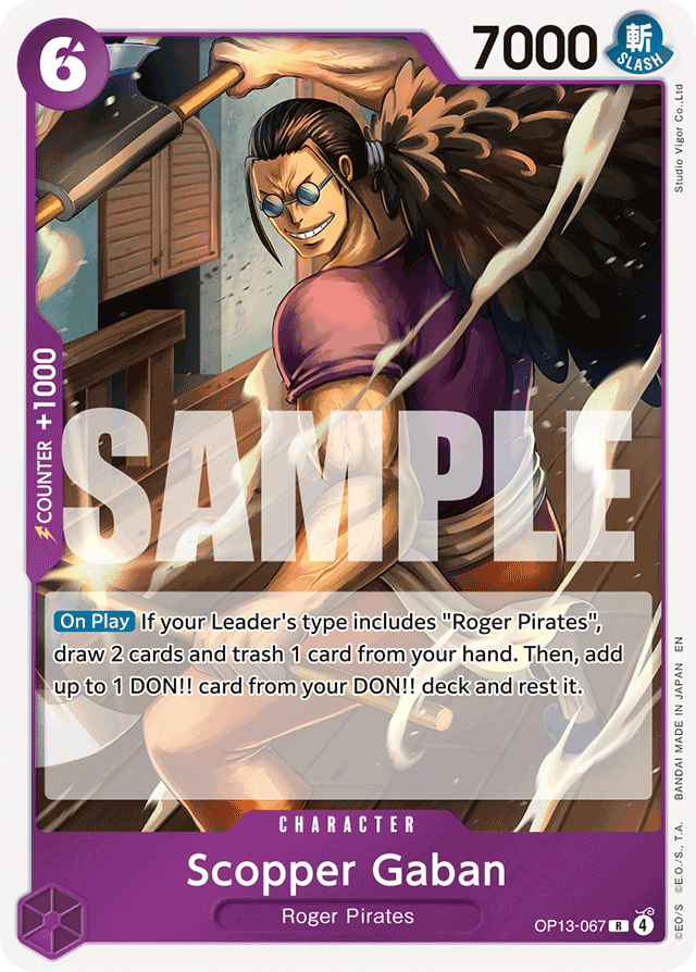 Scopper Gaban - OP13-067 - Rare - Carrying On His Will