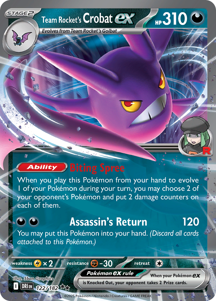 Team Rocket's Crobat ex - 122/182 - Destined Rivals