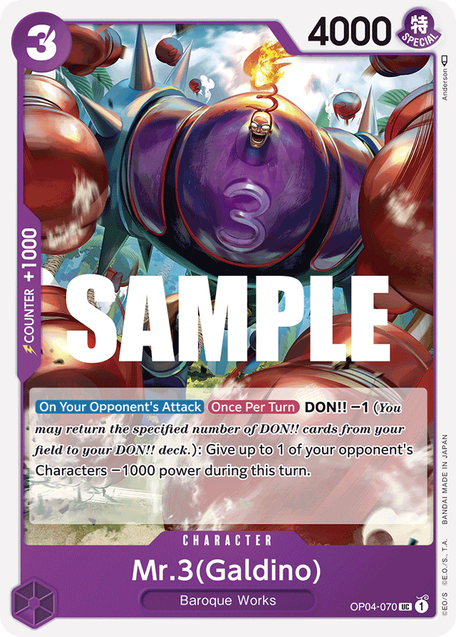 Mr.3(Galdino) - OP04-070 - Uncommon - Kingdoms of Intrigue