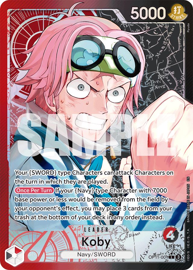 Koby - OP11-001 - Leader (Alternate Art) - A Fist Of Divine Speed