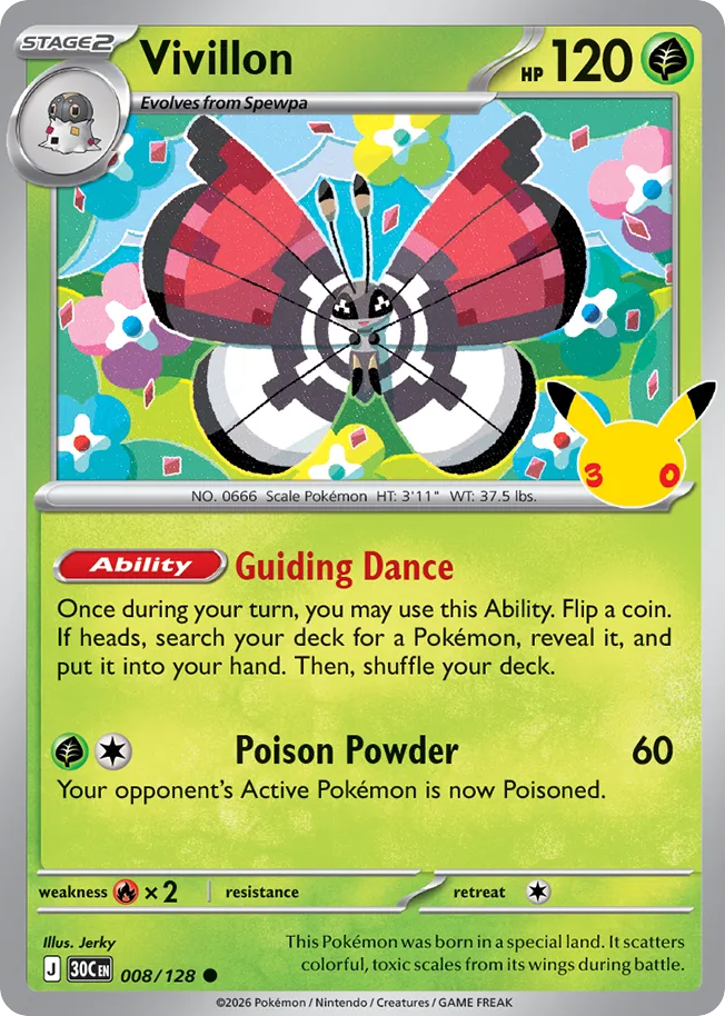 Vivillon - 008/128 - 30th Celebration