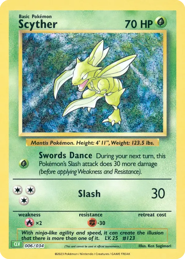 Scyther - 06/34 - Pokémon TCG Classic - Venusaur