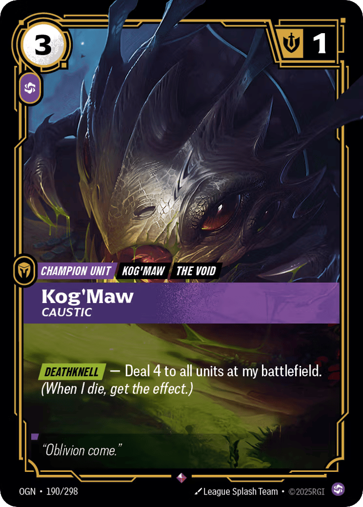 Kog'maw, Caustic - 190/298 - Rare - Origins