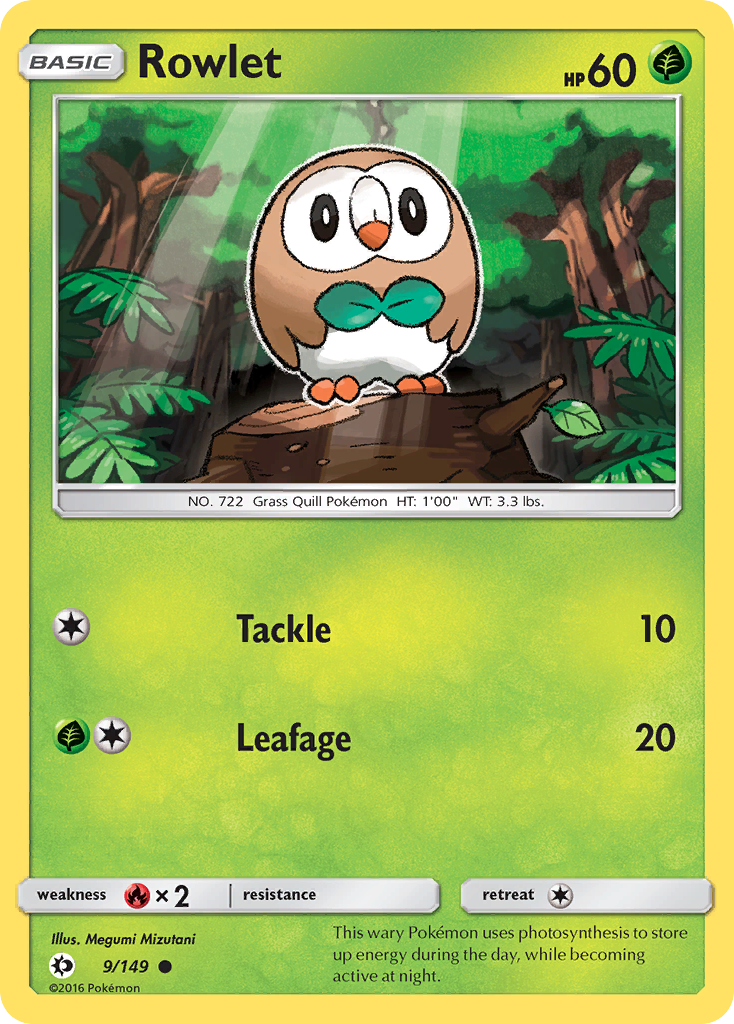 Rowlet - 009/149 - Sun & Moon