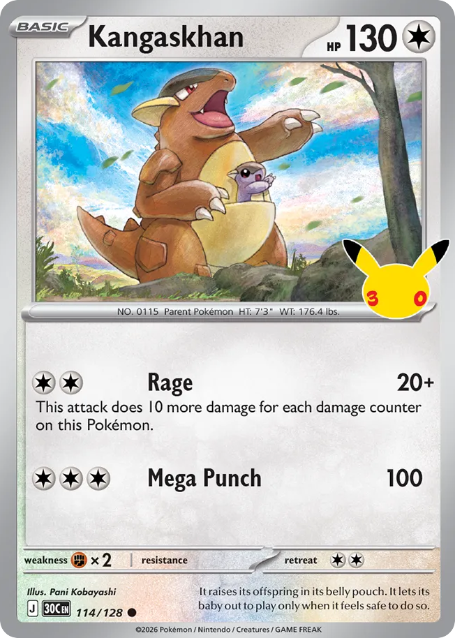 Kangaskhan - 114/128 - 30th Celebration