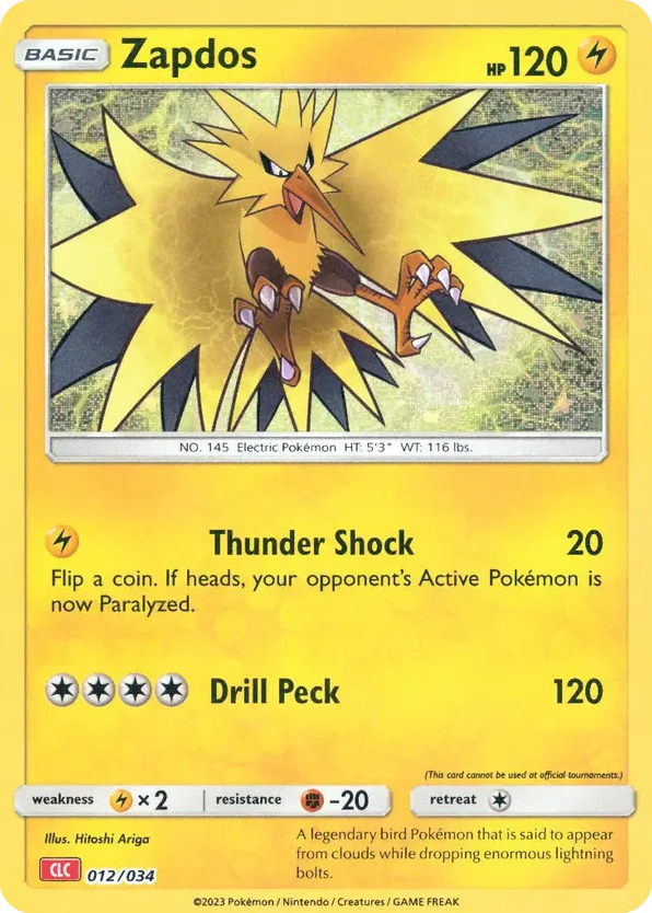 Zapdos - 12/34 - Pokémon TCG Classic - Charizard