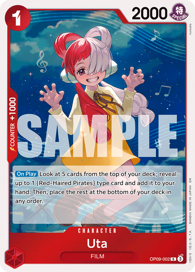 Uta - OP09-002 - Rare (Reprint) - Emperors In The New World