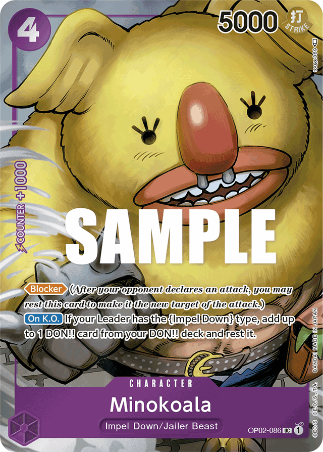 Minokoala - OP02-086 - Uncommon (Alternate Art) - Paramount War