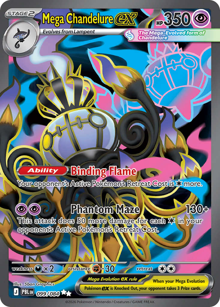 Mega Chandelure ex - 99/84 - Pitch Black