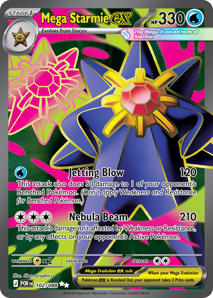 Mega Starmie ex - 102/88 - Perfect Order