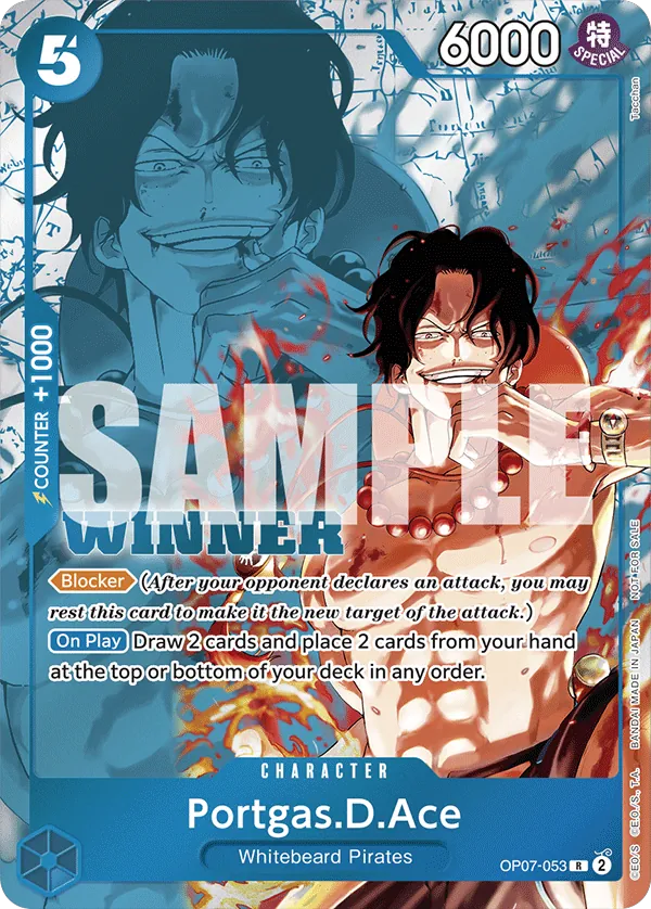 Portgas.D.Ace - OP07-053 - Rare (Winner Stamp) - 500 Years In The Future