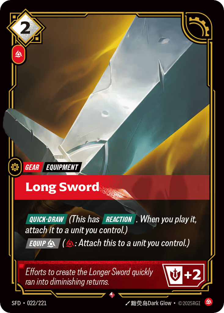 Long Sword - 022/221 - Rare - Spiritforged