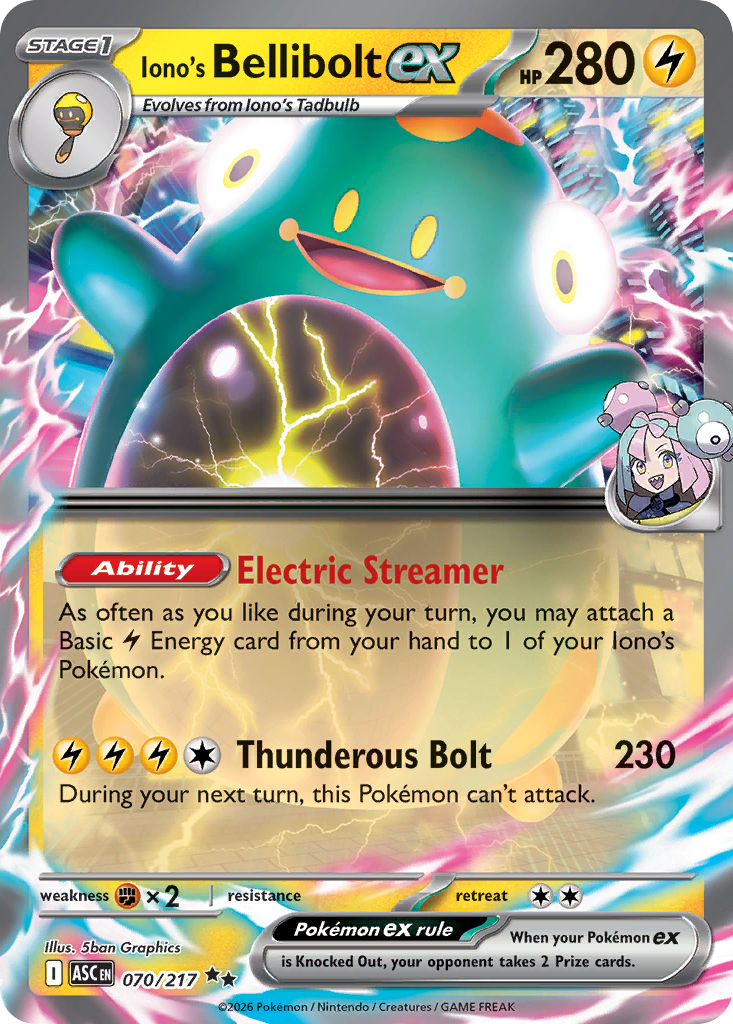Iono's Bellibolt ex - 070/217 - Ascended Heroes
