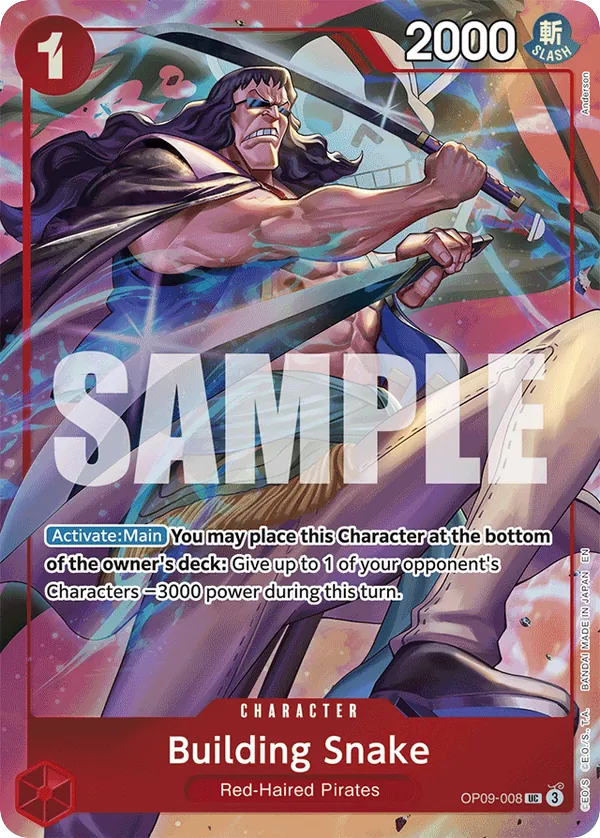 Building Snake - OP09-008 - Uncommon (Best Selection Vol4Alt Art) - Emperors In The New World