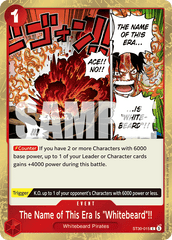 The Name of This Era Is "Whitebeard"!! - ST30-015 - Common - Luffy & Ace