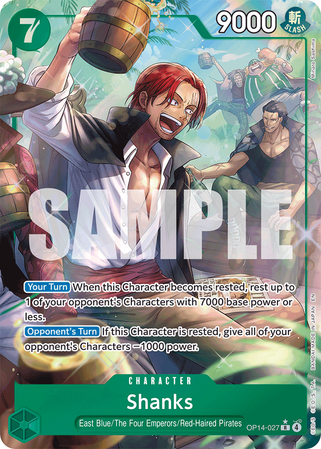 Shanks - OP14-027 - Rare (Alternate Art) - The Azure Sea's Seven