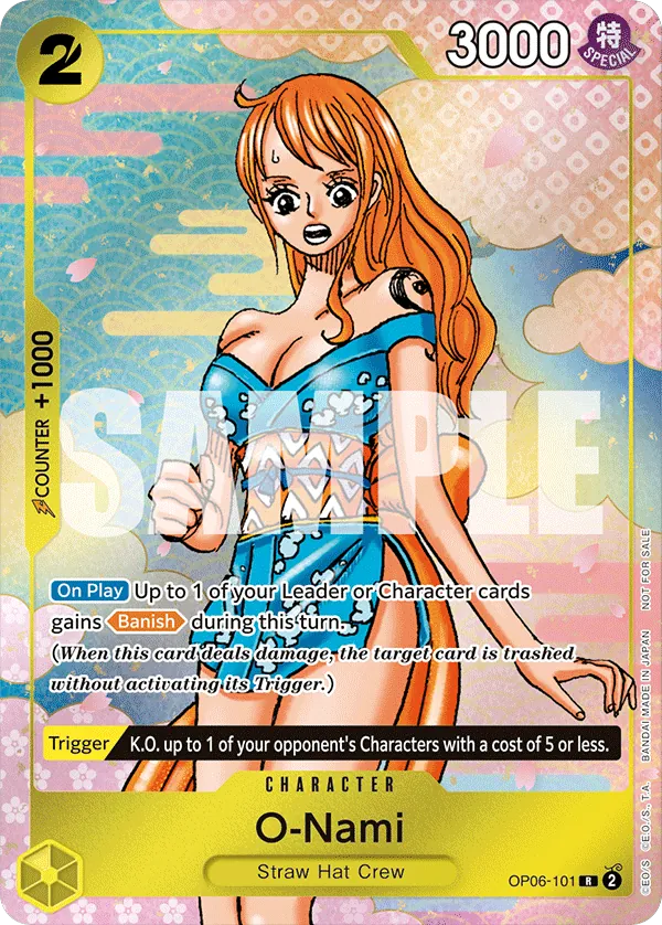 O-Nami - OP06-101 - Rare (Event Pack Vol5Alt Art) - Wings of the Captain