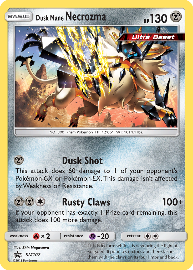 Dusk Mane Necrozma - SM107 - SM Black Star Promos