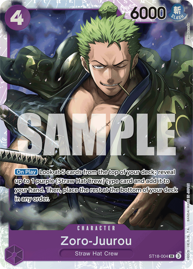 Zoro-Juurou - ST18-004 - Super Rare - PURPLE Monkey.D.Luffy