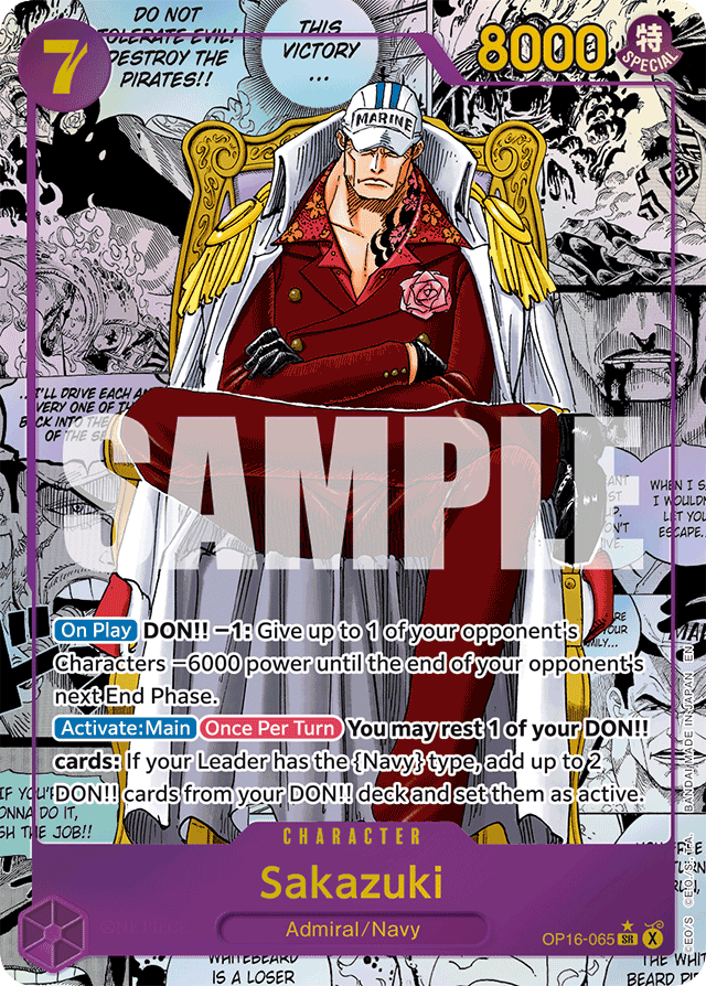Sakazuki - OP16-065 - Super Rare (Manga Alt Art) - The Time Of Battle