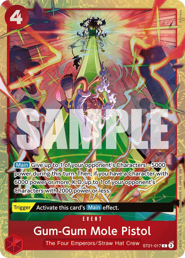 Gum-Gum Mole Pistol - ST21-017 - Common (Best Selection Vol5Alt Art) - EX Gear 5