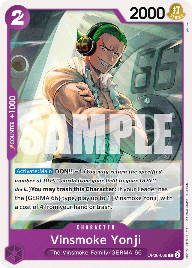 Vinsmoke Yonji - OP06-066 - Common - Wings of the Captain