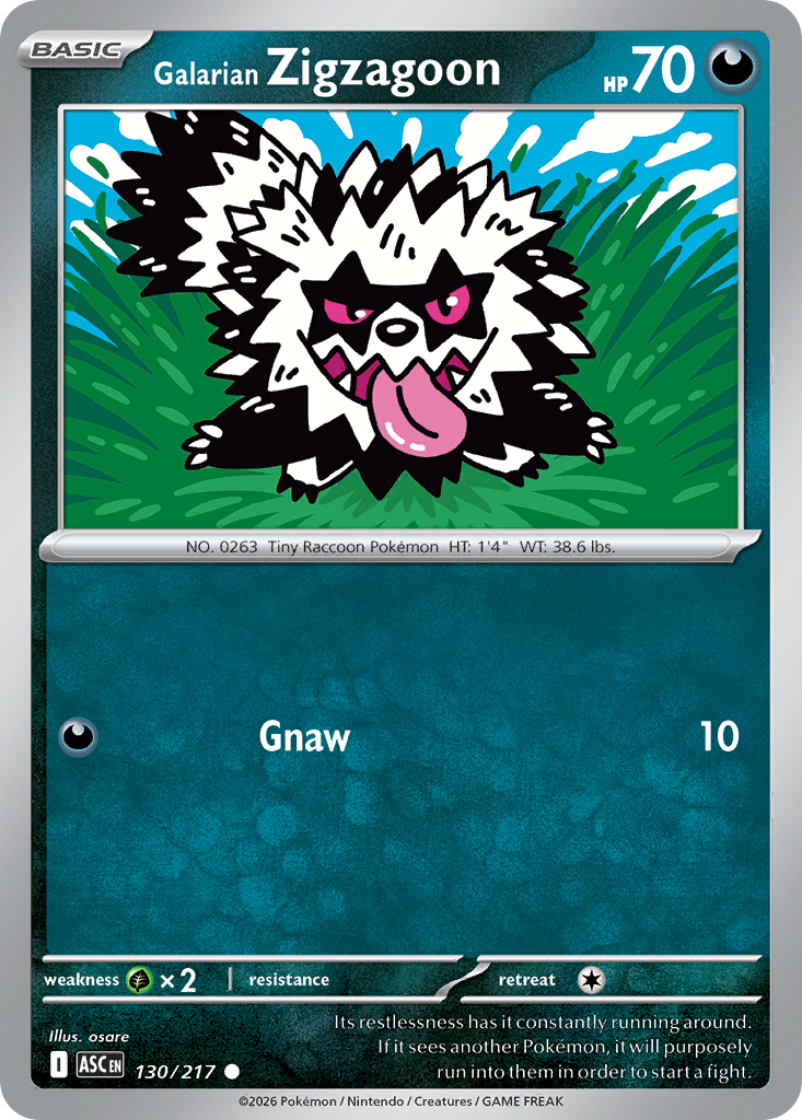 Galarian Zigzagoon - 130/217 - Ascended Heroes