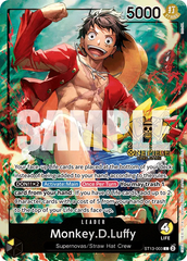 Monkey.D.Luffy - ST13-003 - Leader (Second Anniversary Stamp) - Ultra Deck: The Three Brothers