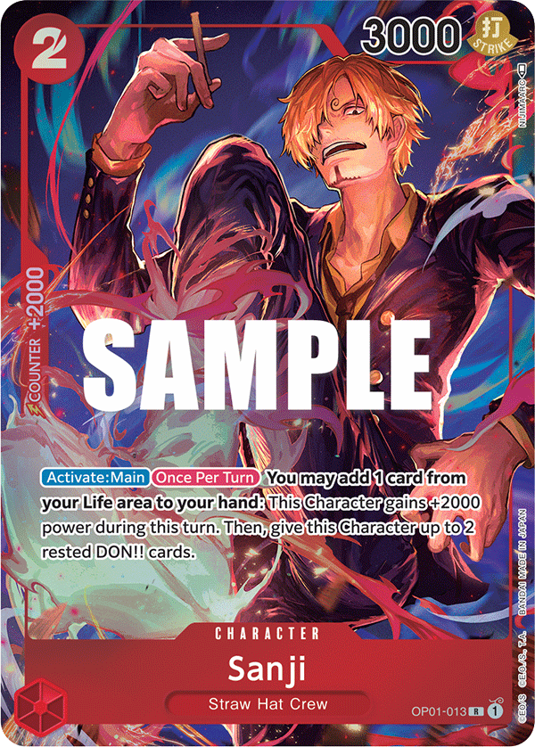 Sanji - OP01-013 - Rare (Alternate Art) - Romance Dawn