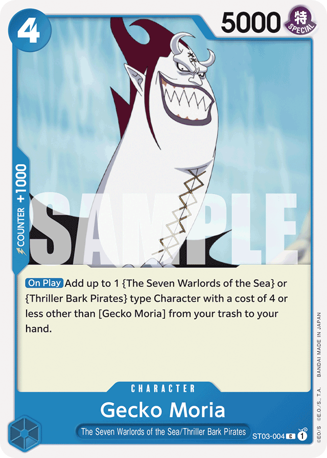 Gecko Moria - ST03-004 - Common - The Seven Warlords of the Sea