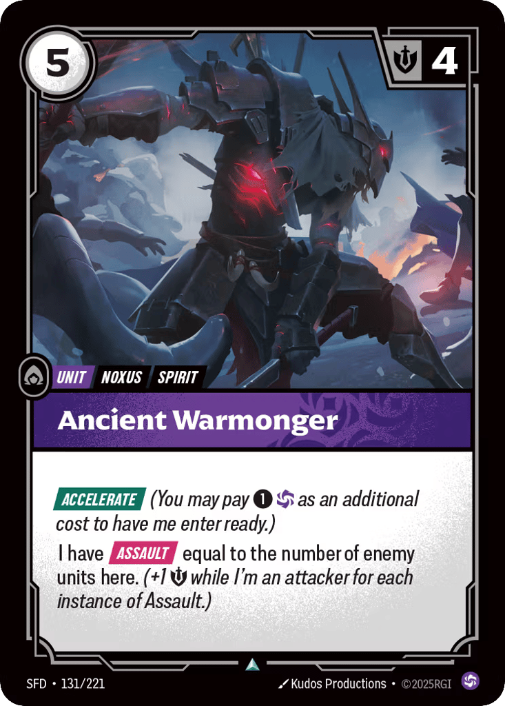 Ancient Warmonger - 131/221 - Uncommon - Spiritforged