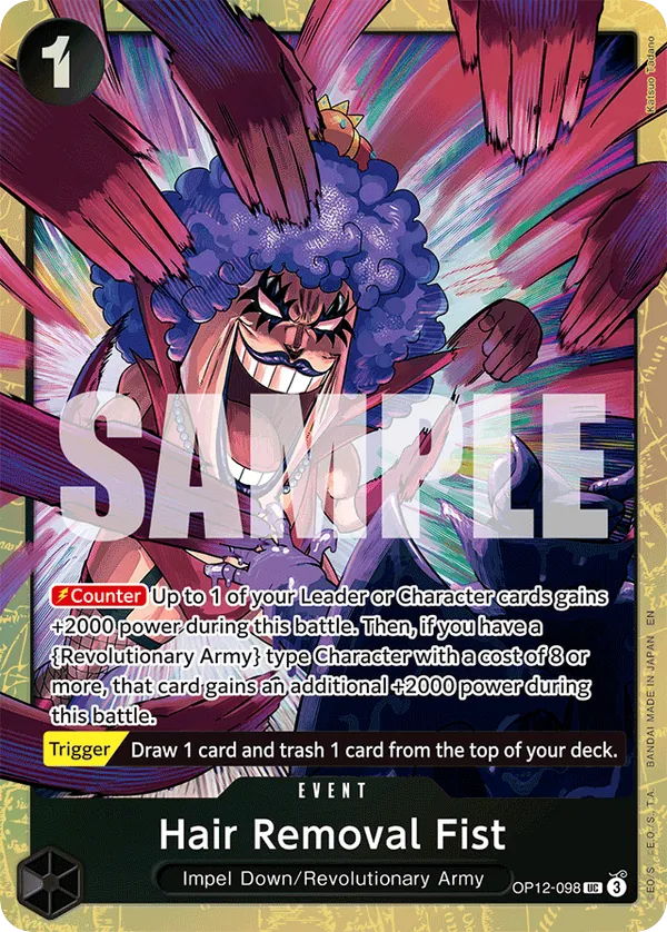 Hair Removal Fist - OP12-098 - Uncommon (Best Selection Vol5Alt Art) - Legacy of the Master