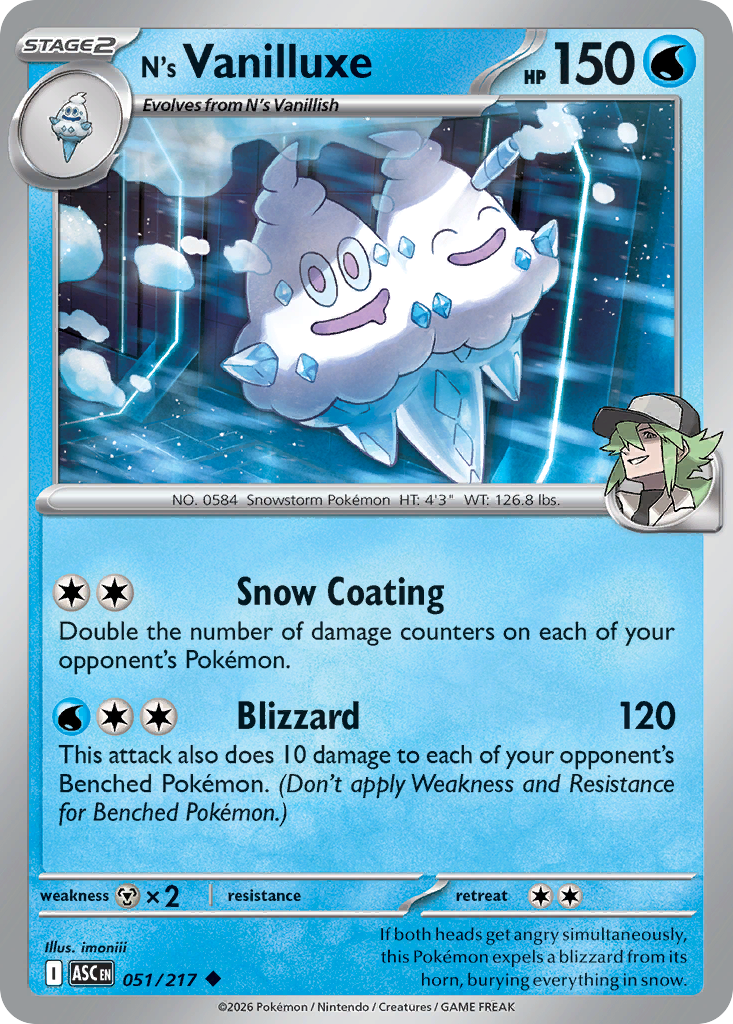 N's Vanilluxe - 051/217 - Ascended Heroes