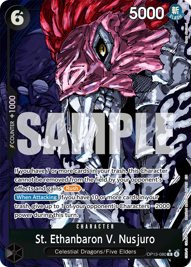 St. Ethanbaron V. Nusjuro - OP13-080 - Rare (Alternate Art) - Carrying On His Will