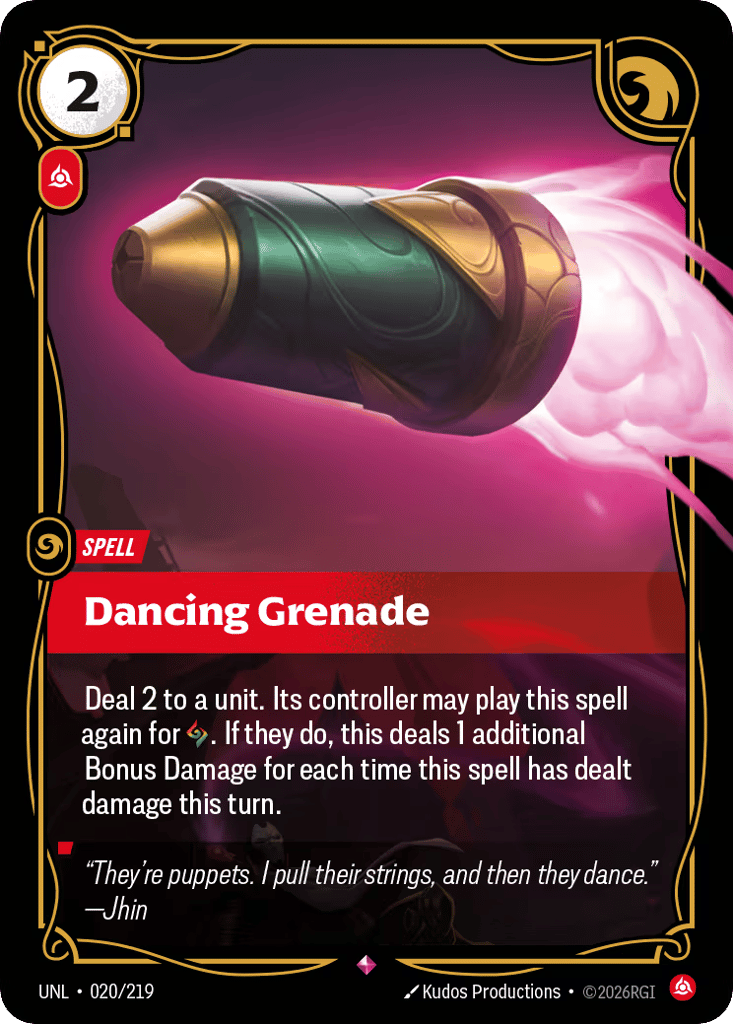 Dancing Grenade - 020/219 - Rare - Unleashed