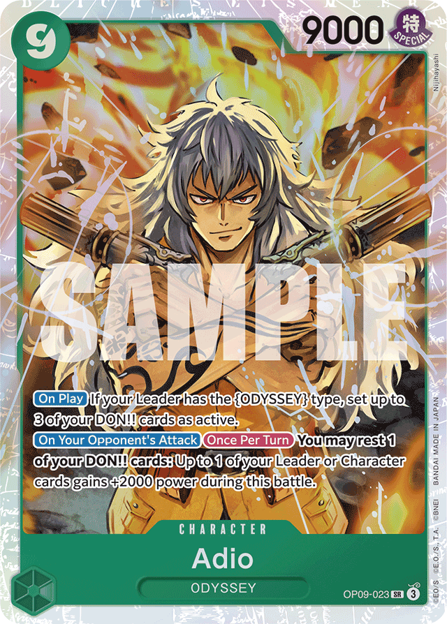 Adio - OP09-023 - Super Rare - Emperors In The New World