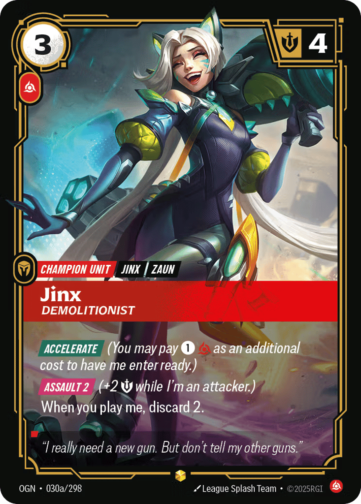 Jinx, Demolitionist - 030a/298 - Showcase - Origins