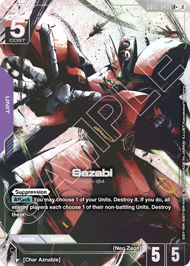 Sazabi - GD05-049 - Legend Rare (Alternate Art) - Freedom Ascension