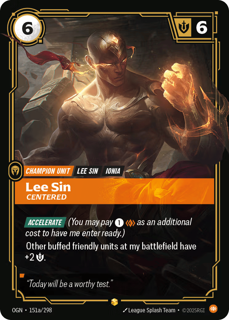 Lee Sin, Centered - 151a/298 - Showcase - Origins