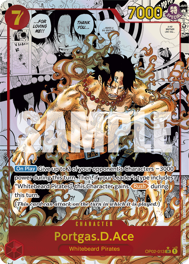 Portgas.D.Ace - OP02-013 - Super Rare (Non Textured Manga Alt Art) - Paramount War