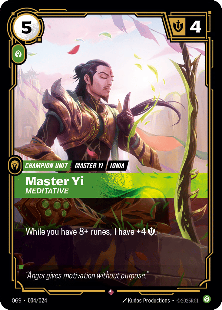 Yi, Meditative - 004/024 - Rare - Proving Grounds
