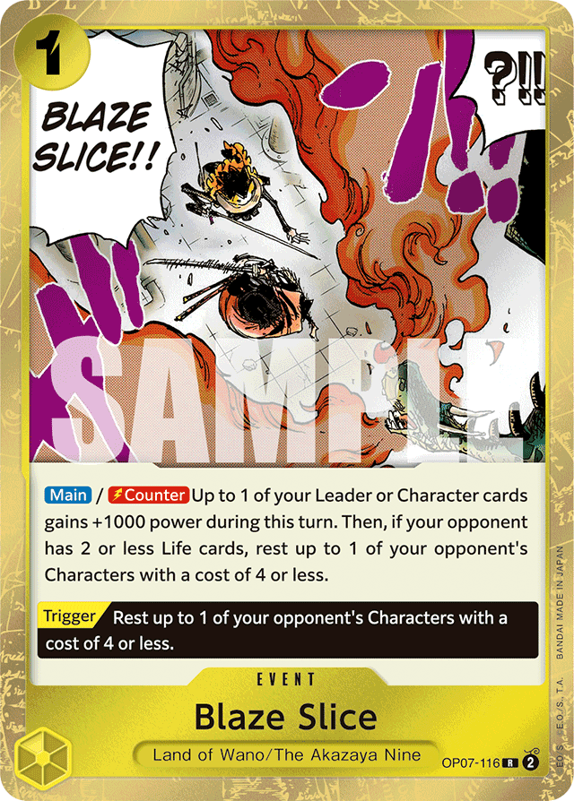 Blaze Slice - OP07-116 - Rare - 500 Years In The Future
