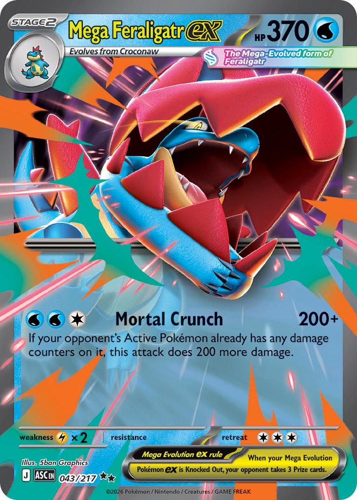 Mega Feraligatr ex - 043/217 - Ascended Heroes
