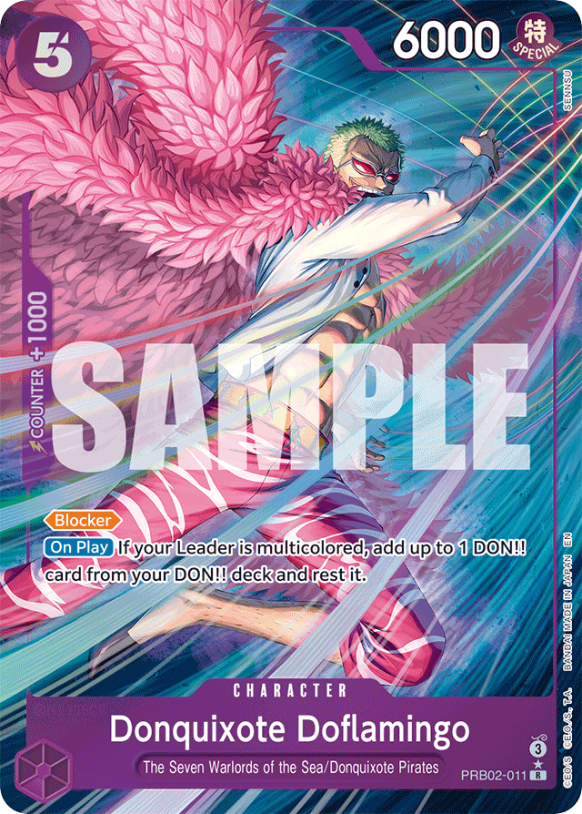 Donquixote Doflamingo - PRB02-011 - Rare (Alternate Art) - The Best Vol.2